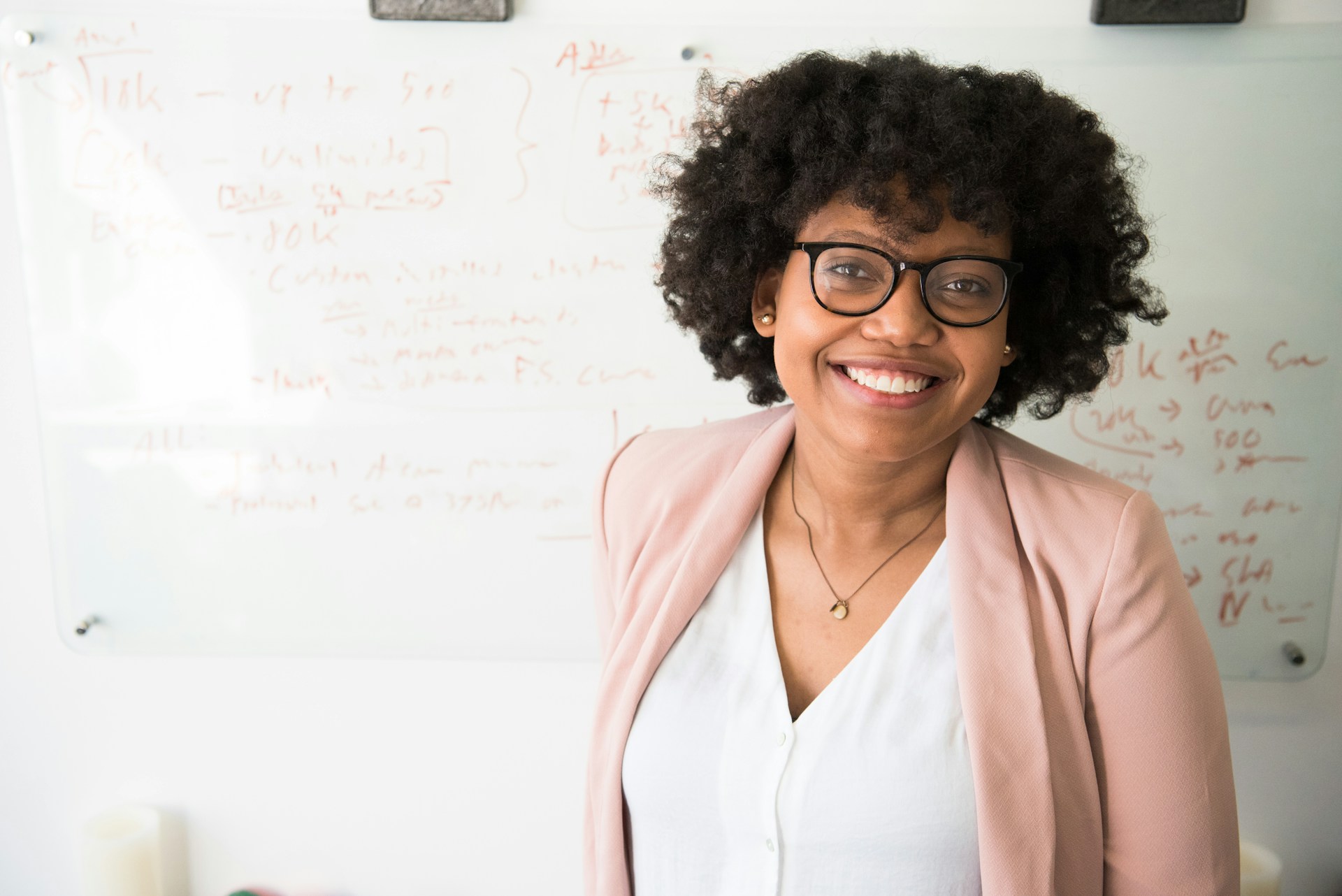 A school administrator standing in her office